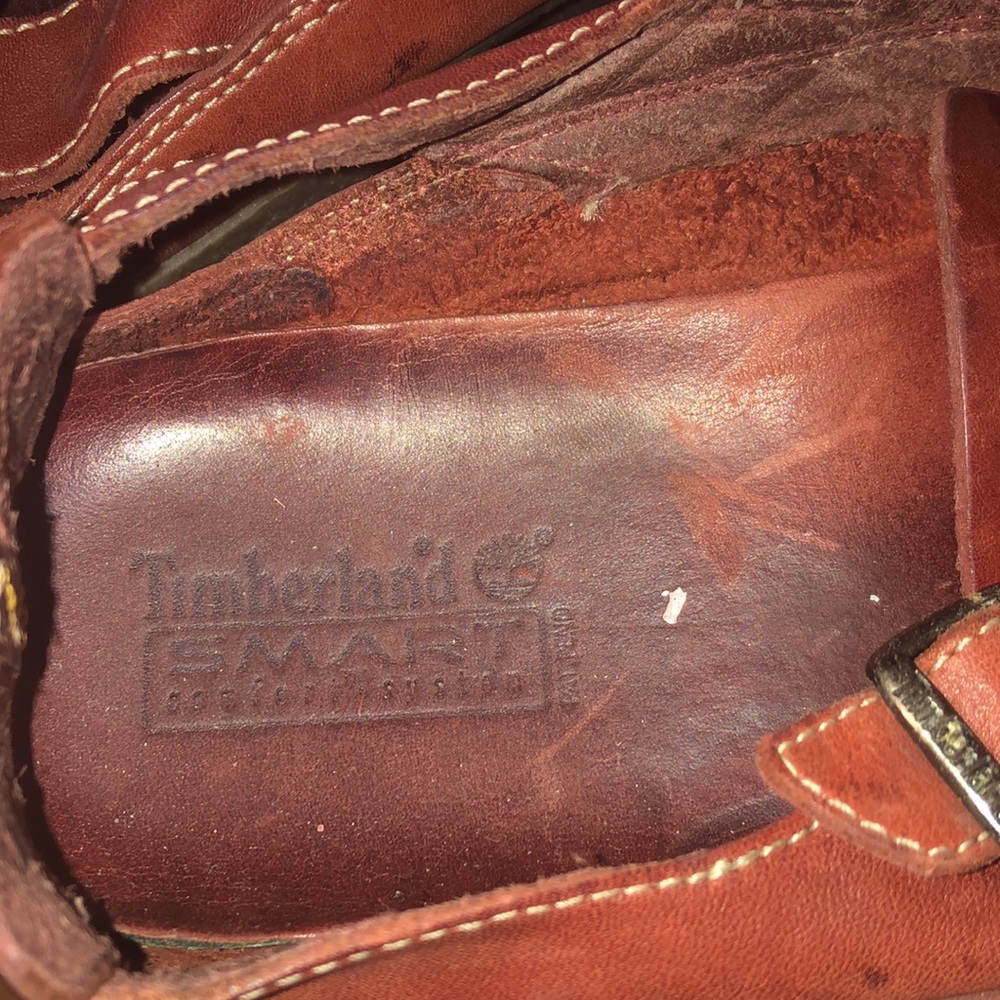 TIMBERLAND 26354-9026 Red Leather Slip On Criss Cross Sandal Shoes 9.5 - Picture 11 of 12